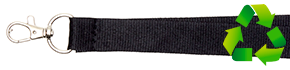 Sustainable lanyard black 20 mm