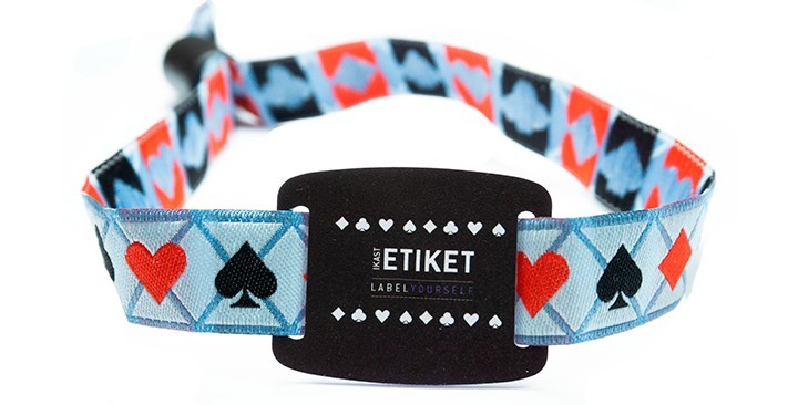 Festival wristbands with RFID and hard PVC slider