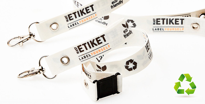 Lanyards made from degradable paper