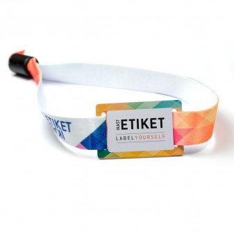 Digitally printed RFID wristbands with plastic slider