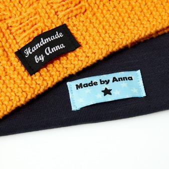 Labels for clothes endfolded