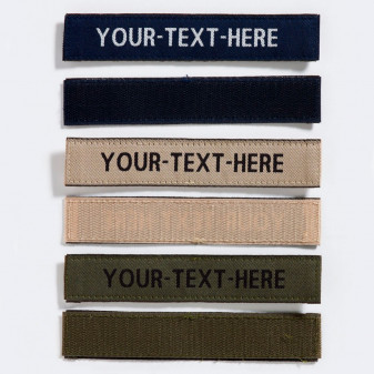 Name tapes for military uniforms etc. 