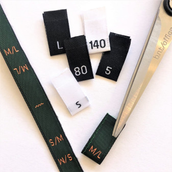 Size labels in stock