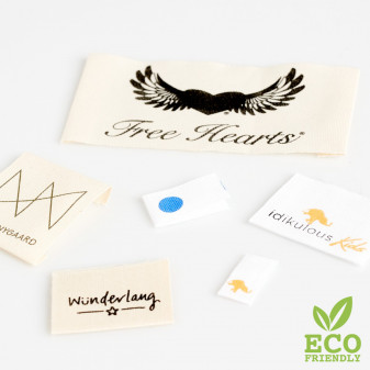 Organic cotton labels for the sustainable brand