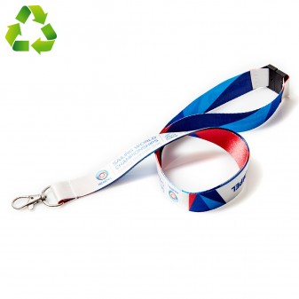 Sustainable lanyards made from recycled materials