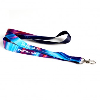 Transfer/digitally printed lanyards