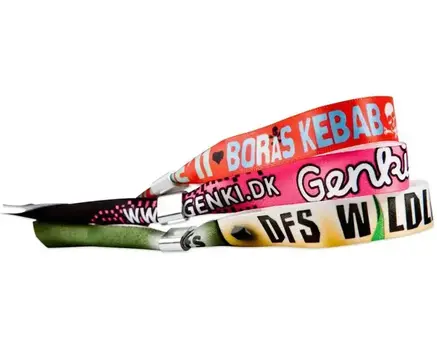 Digitally-printed festival wristband