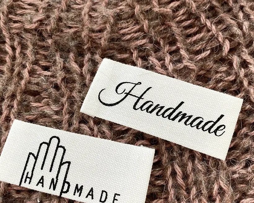Cotton labels with print