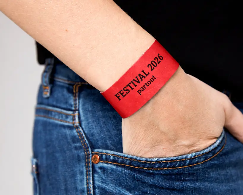 Paper festival wristbands