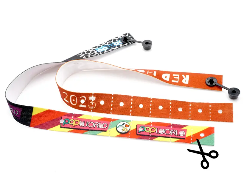 festival wristbands with snap closure