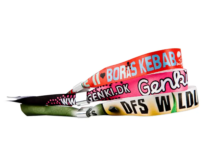 Festival wristbands with metal closure