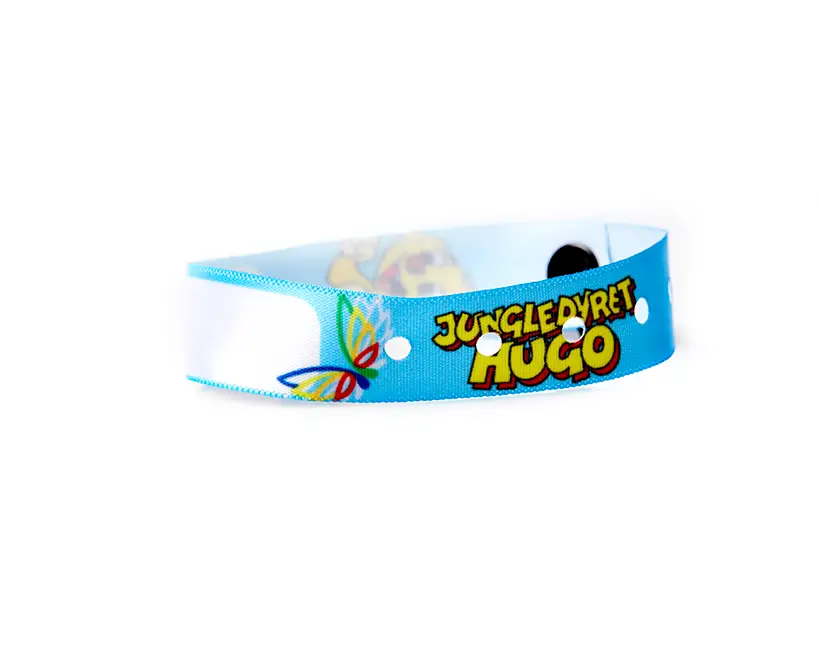 Printed satin fabric wristbands
