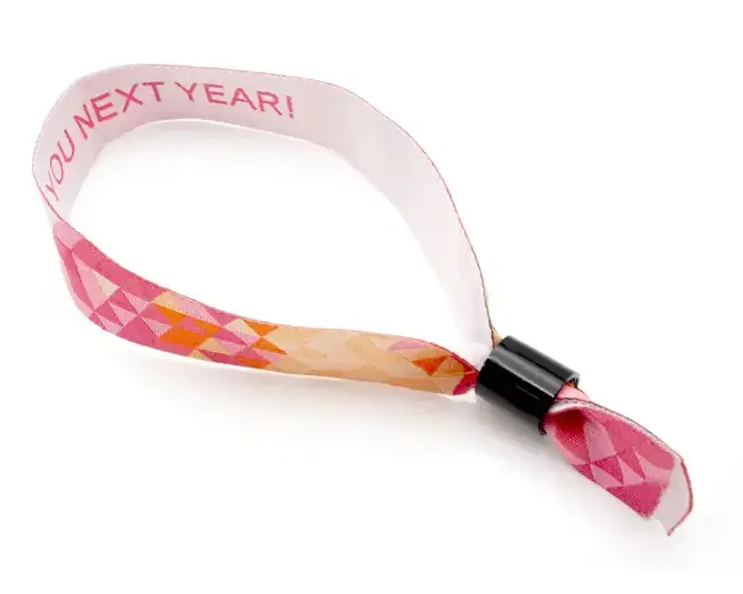 Double-woven festival wristbands