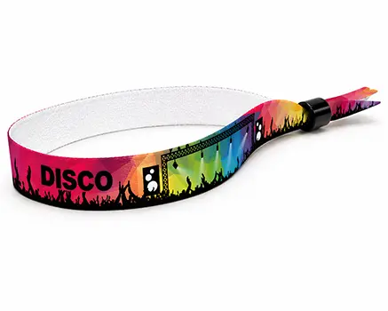 Festive festival wristbands in many colors