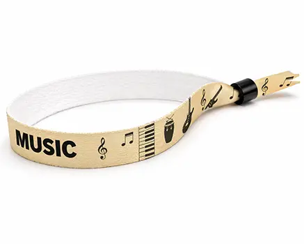 Beige festival wristbands for music festivals