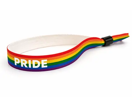 Pride festival wristbands – design your own wristband with a rainbow
