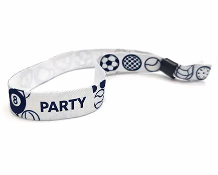 Festival wristbands with blue balls
