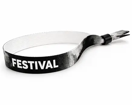 Tie-dye festival wristbands black