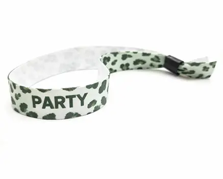 Green leopard festival wristbands