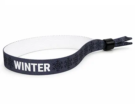 Dark festival wristbands with snowflakes