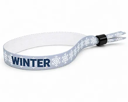 Light blue festival wristbands with snowflakes
