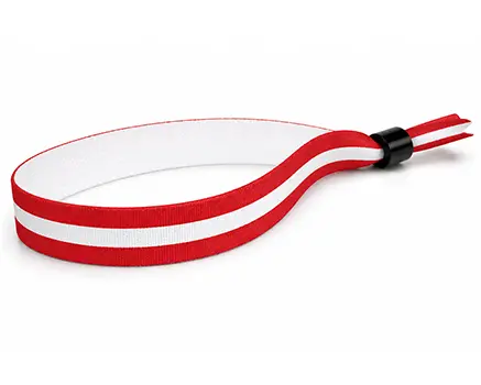 Festival wristbands with red and white stripes – Denmark