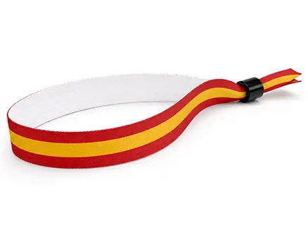 Festival wristbands with red and yellow stripes – Spain