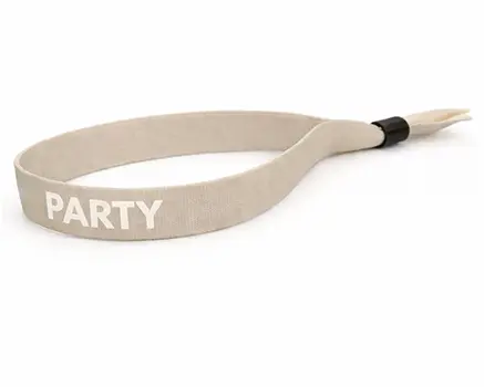 Stone-colored festival wristbands