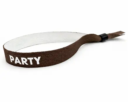 Brown festival wristbands