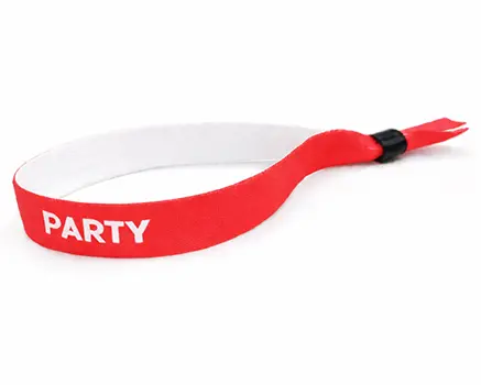 Neon red festival wristbands