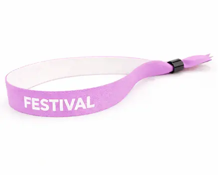 Pink festival wristbands