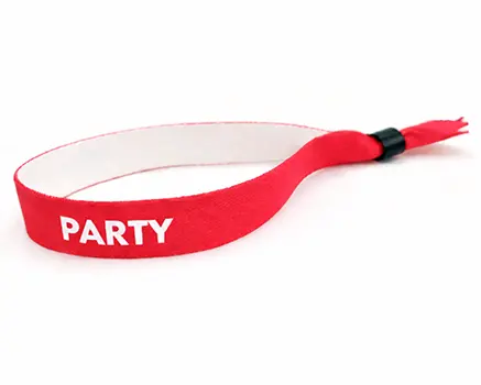 Red festival wristbands