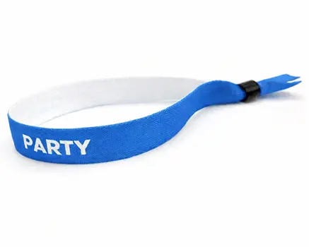 Blue festival wristbands