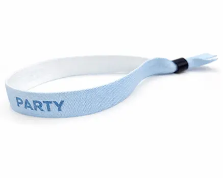 Baby blue festival wristbands