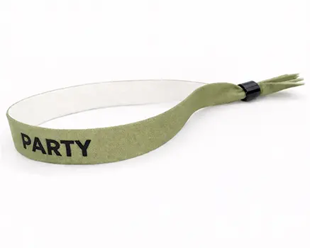 Festival wristbands in dusty green