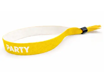 Yellow festival wristbands