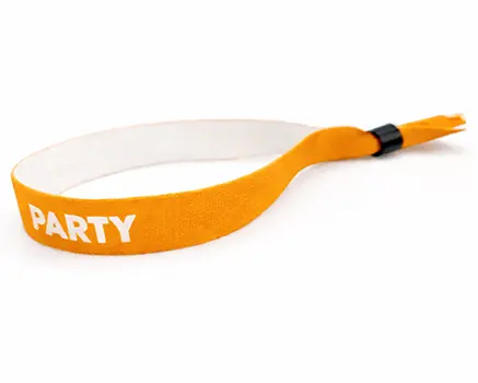 Orange festival wristbands