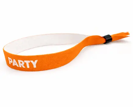 Neon orange festival wristbands